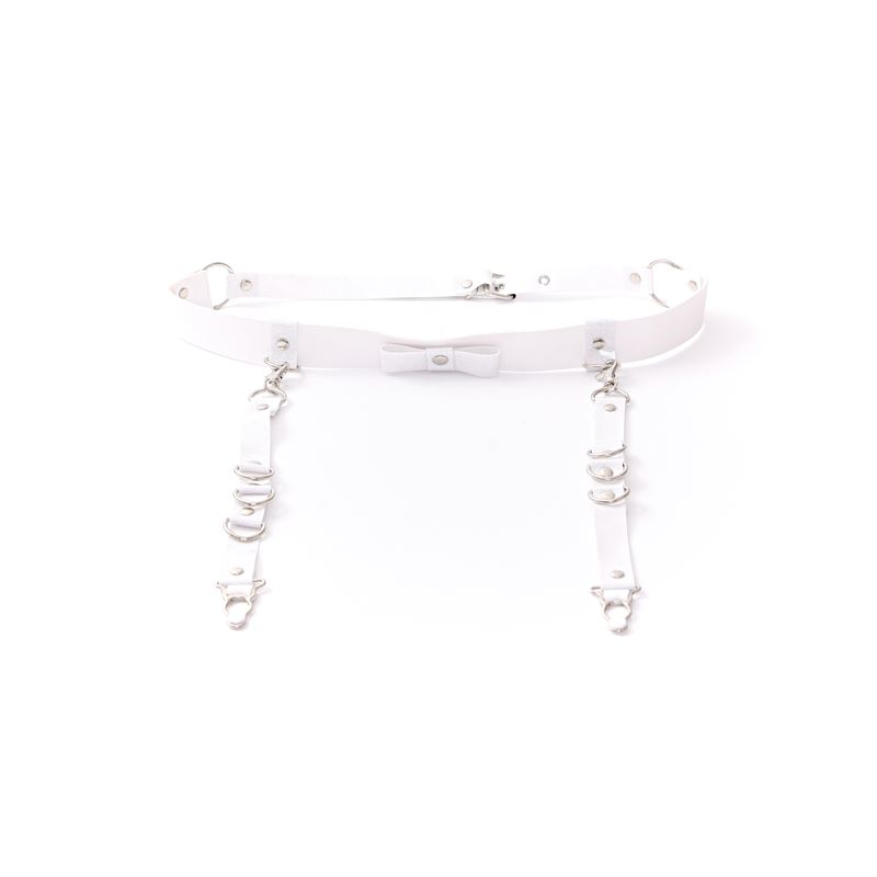 PORTALIGAS CINTURÓN BLANCO CON MOÑO - Imagen 2