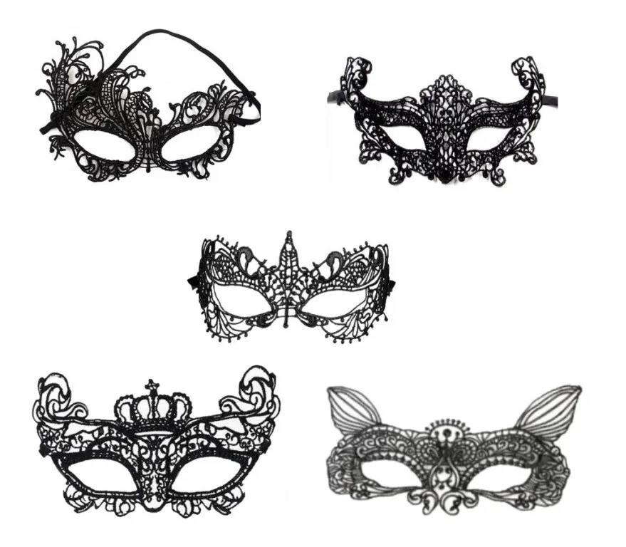 Antifaz Veneciano Rojo y Negro - Imagen 2