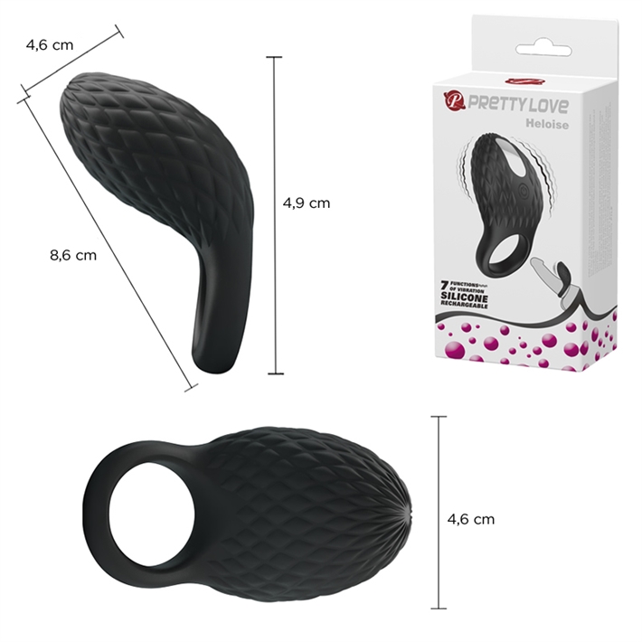 Anillo vibrador para retrasar la eyaculacion con carga USB Heloise