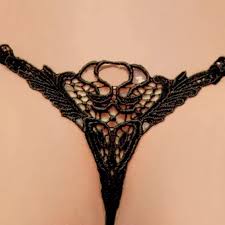 Tanga negra con guipur .- - Imagen 2