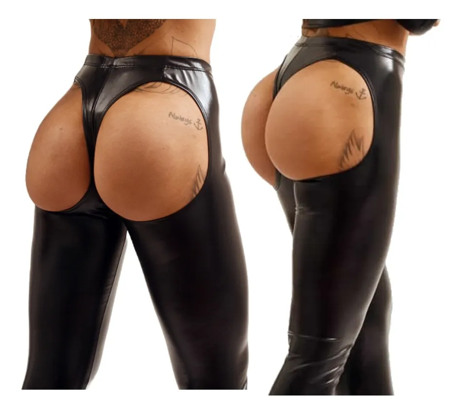 Leggins abierta + corpiño vinilo .- - Imagen 2