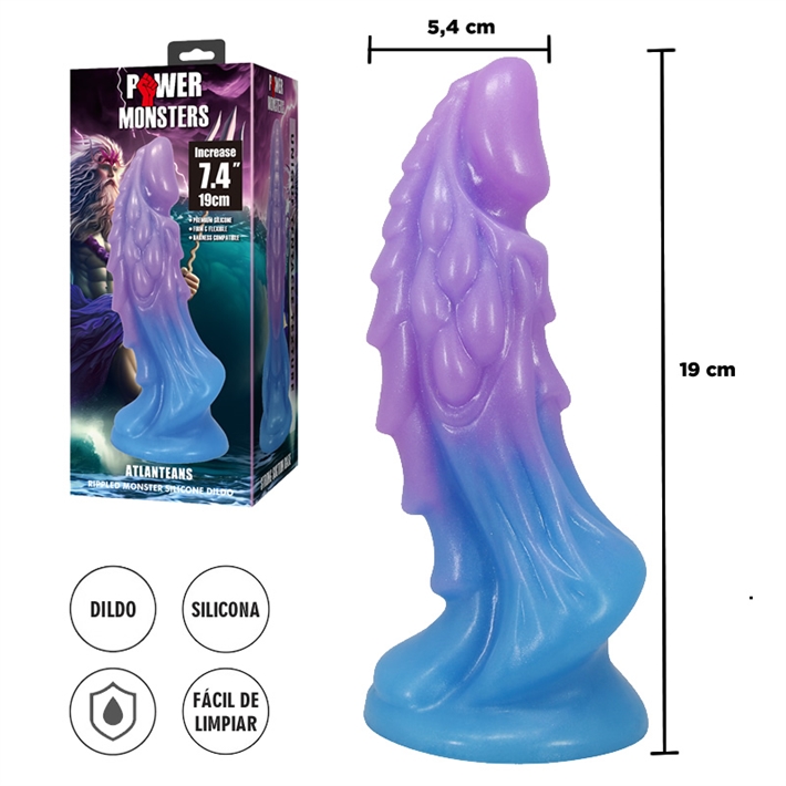 Monster Atlantis dildo con sopapa 19cm