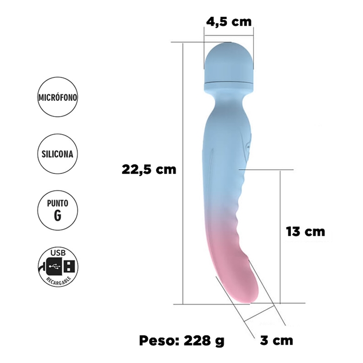 Scopium Doble vibrador microfono y estimulacion punto G