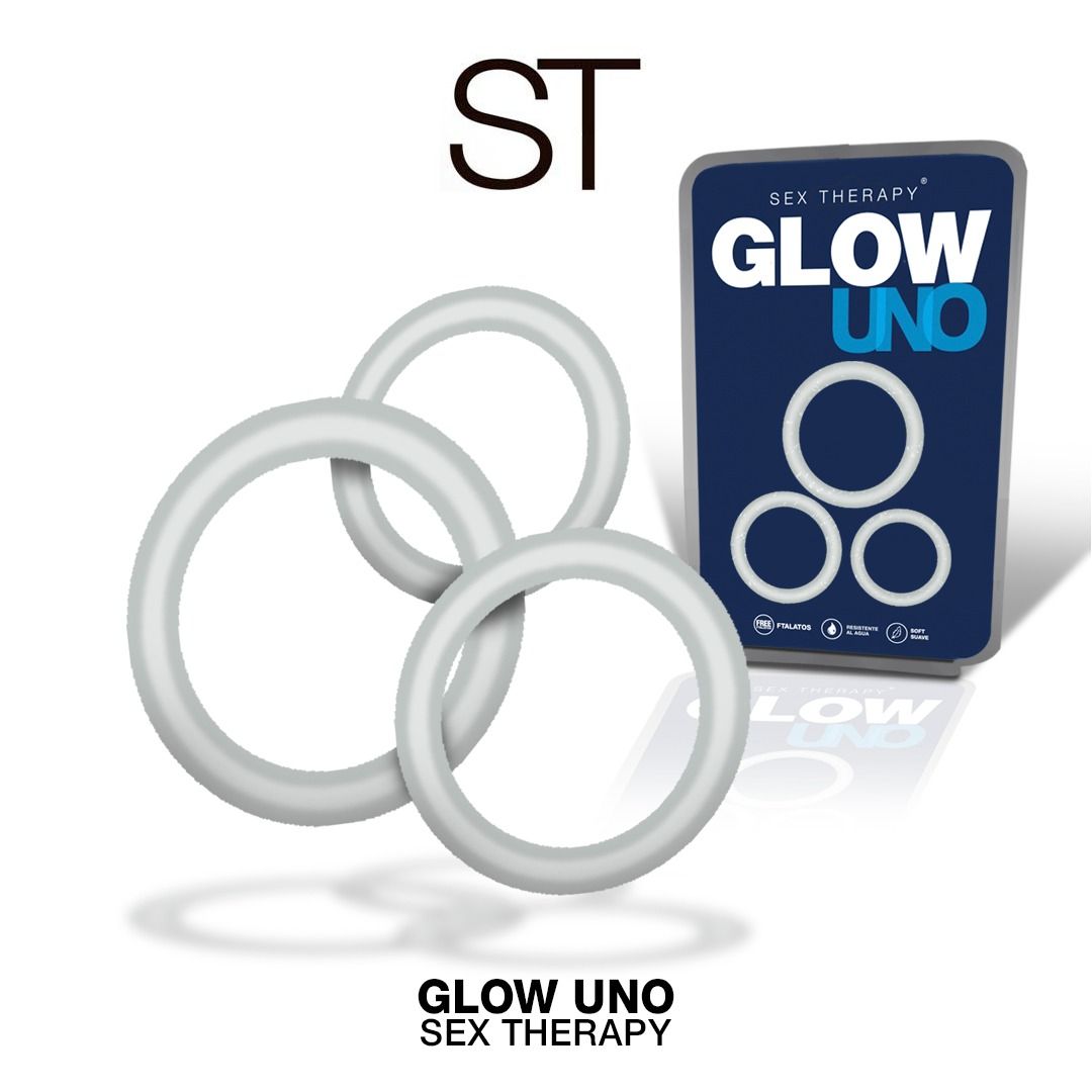 Anillos transparentes Glow 1 fluorescentes