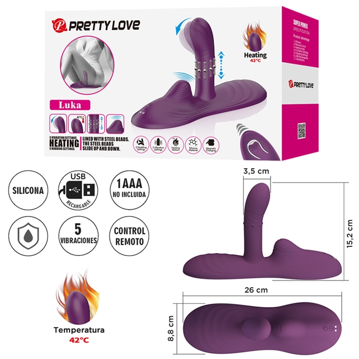 Vibe Pad con control remoto estimulación con calor