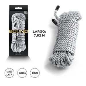 Soga para bdsm color plata de 7,62m
